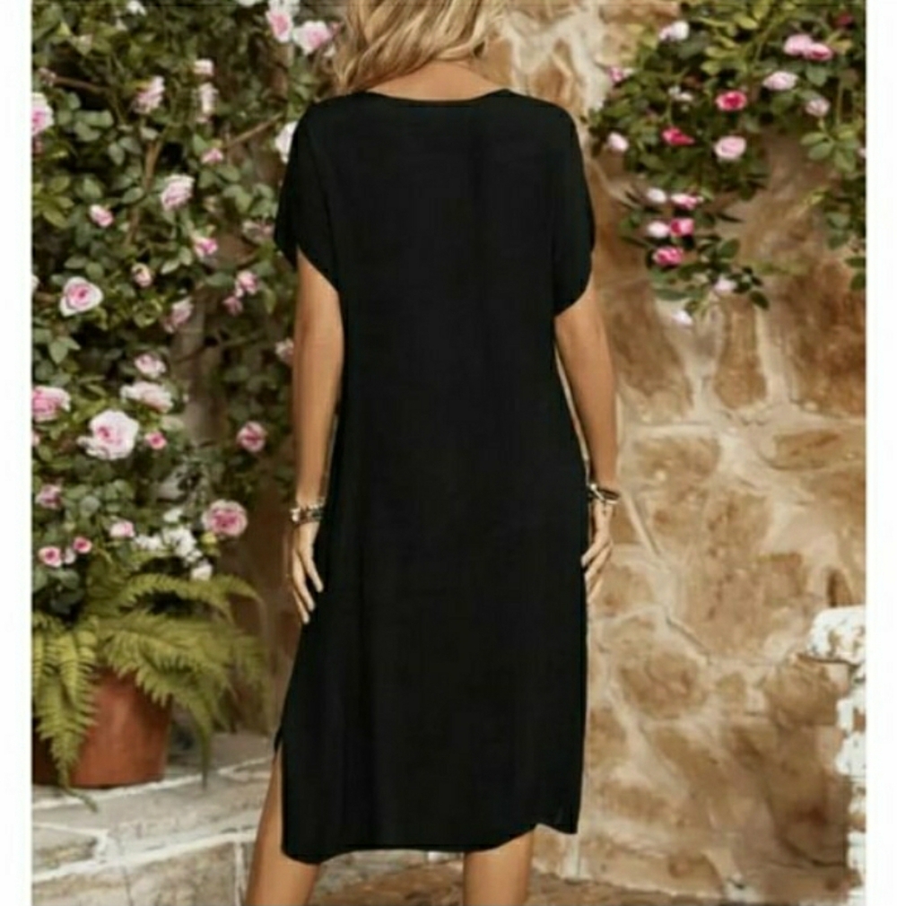 Swimsuit Cover Up Dress Black Crochet OS S M L 🔥 NEW 🔥 LAST 1 - Picture 4 of 9